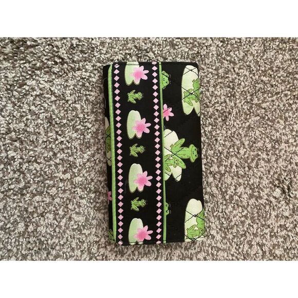 Quilted Frog Design Cotton Wallet Clutch Unisex Multicolor - Picture 1 of 3